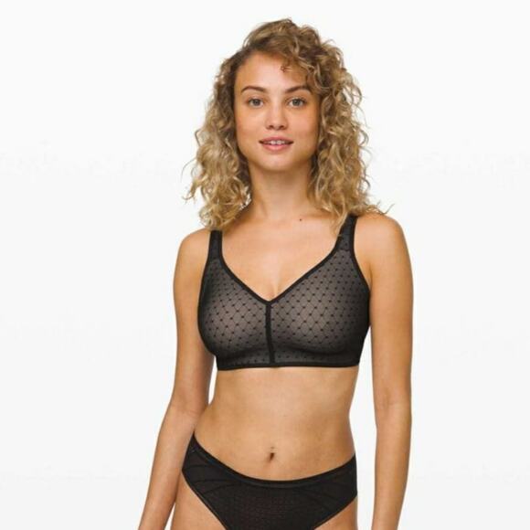 Lululemon Black Beige Like Nothing Lace Bra 32D - Picture 7 of 11